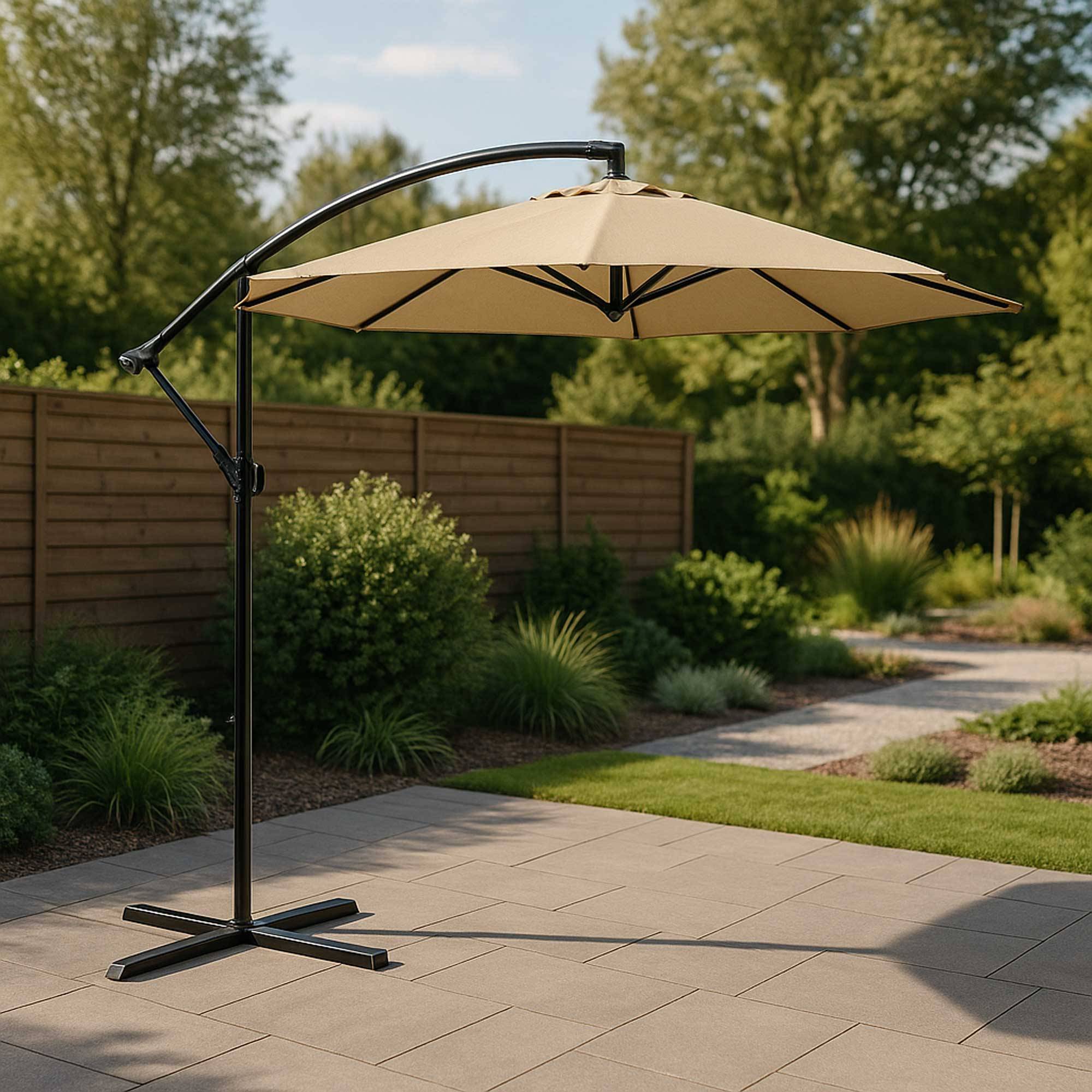 WERKA PRO - Parasol déporté Ø 3m - WERKA PRO crème - crème - Image 3