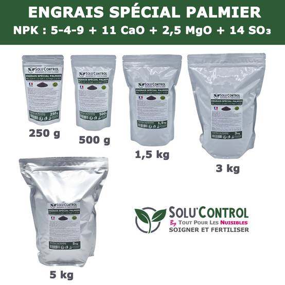 SOLU’CONTROL - Engrais Spécial Palmier 5 kg - Formulation haute qualité Organo-Minerale - Idéal après attaque charançon rouge, papillon du palmier - Image 5