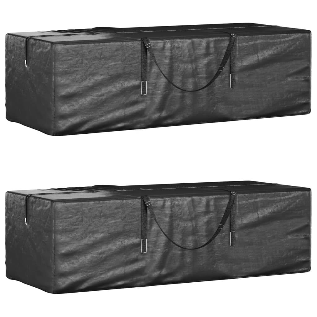 Sacs de rangement pour coussins polyéthylène noir 135 x 40 x 55 cm - PANGIVO - Image 1