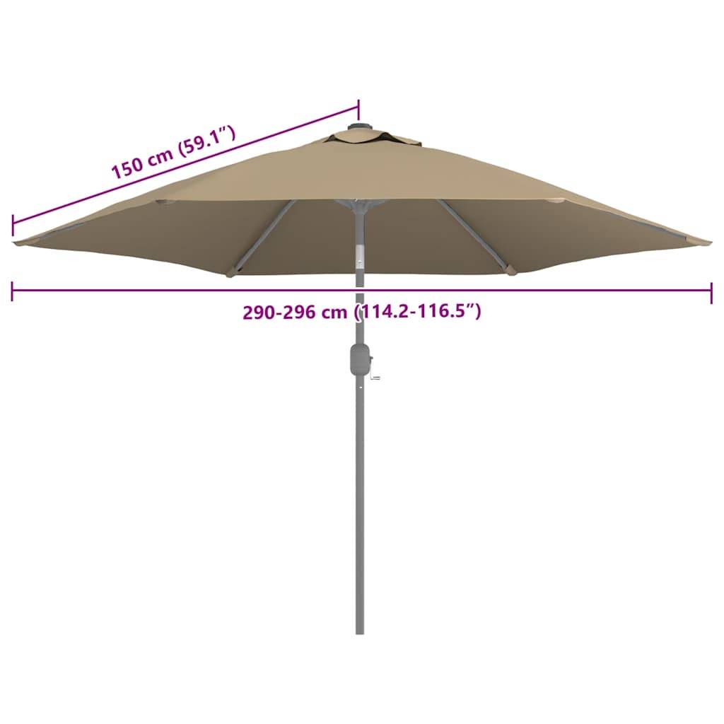 Vidaxl - Tissu de remplacement pour parasol d'extérieur Taupe 300 cm vidaXL 313797 - Image 3