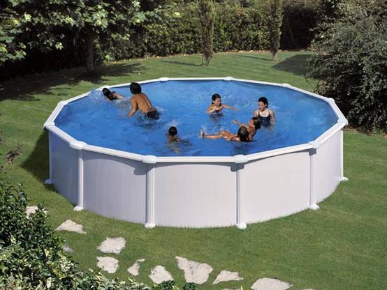 Gré - Piscine acier blanc Atlantis ronde 5,70 x 1,32 m - Gré - Image 1