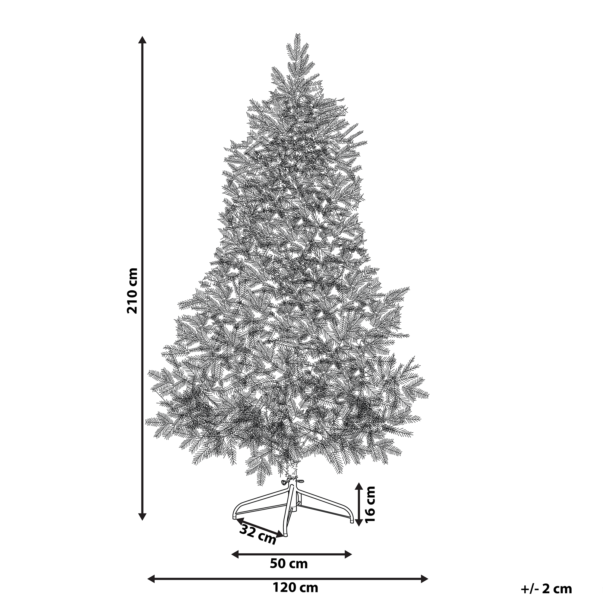 Beliani - Sapin de Noël PVC Vert TATLOW - Beliani - Imagen 3