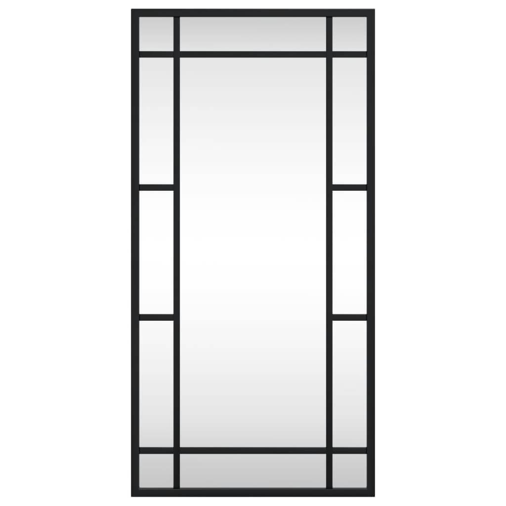 Maison Chic - Miroir mural - Miroir décoratif noir 30x60 cm rectangulaire fer - Image 3