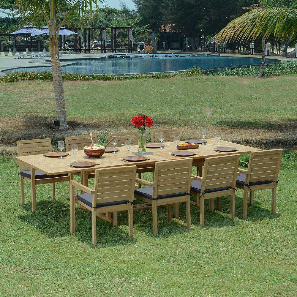 Salon de jardin teck massif Utrilla, 8 places - TECK'Attitude - Imagen 2