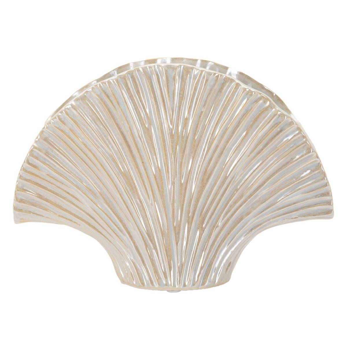 Paris Prix - Vase en Céramique "Perly" 27cm Blanc - Image 1