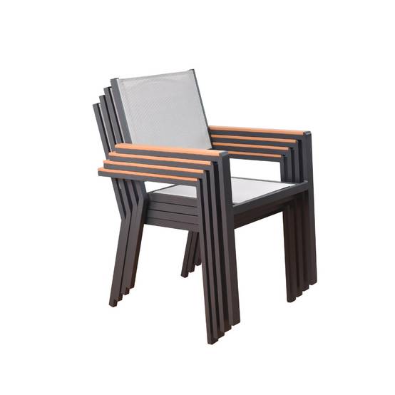 Chaise de jardin empilable HOME DELUXE SEDIA - lot de 6 - Image 7