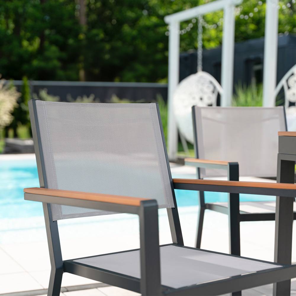 Chaise de jardin empilable HOME DELUXE SEDIA - lot de 6 - Image 3