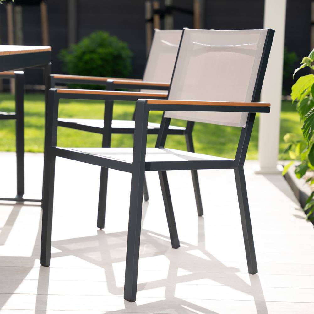 Chaise de jardin empilable HOME DELUXE SEDIA - lot de 6 - Image 2