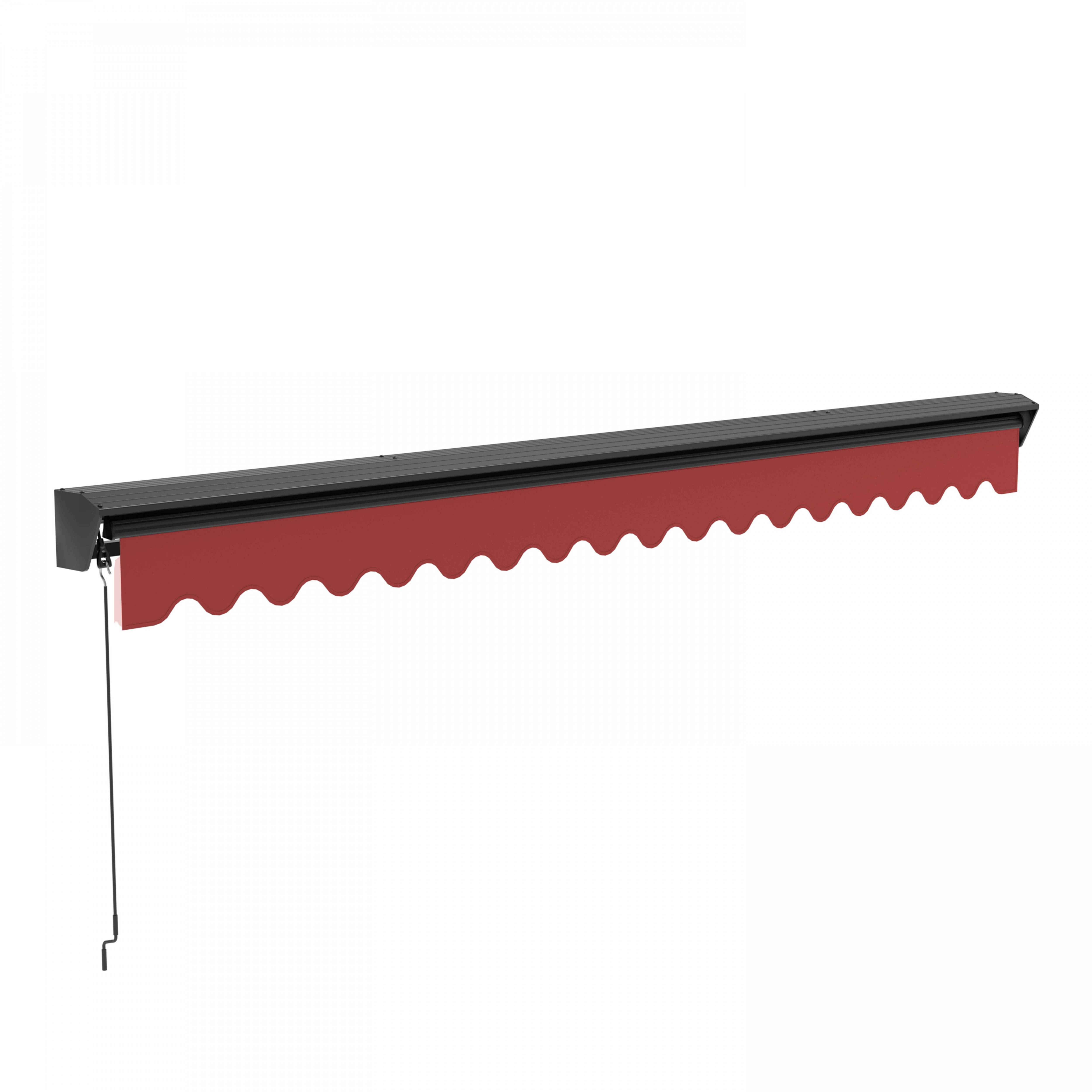 Oviala - Store banne semi-intégral 3x2,5m en aluminium rouge Paimpol - Oviala - Imagen 4