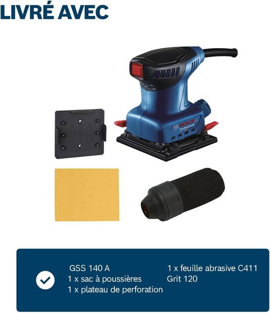 Ponceuse vibrante GSS 140 A Professional - BOSCH - 06012A8021 - Image 2