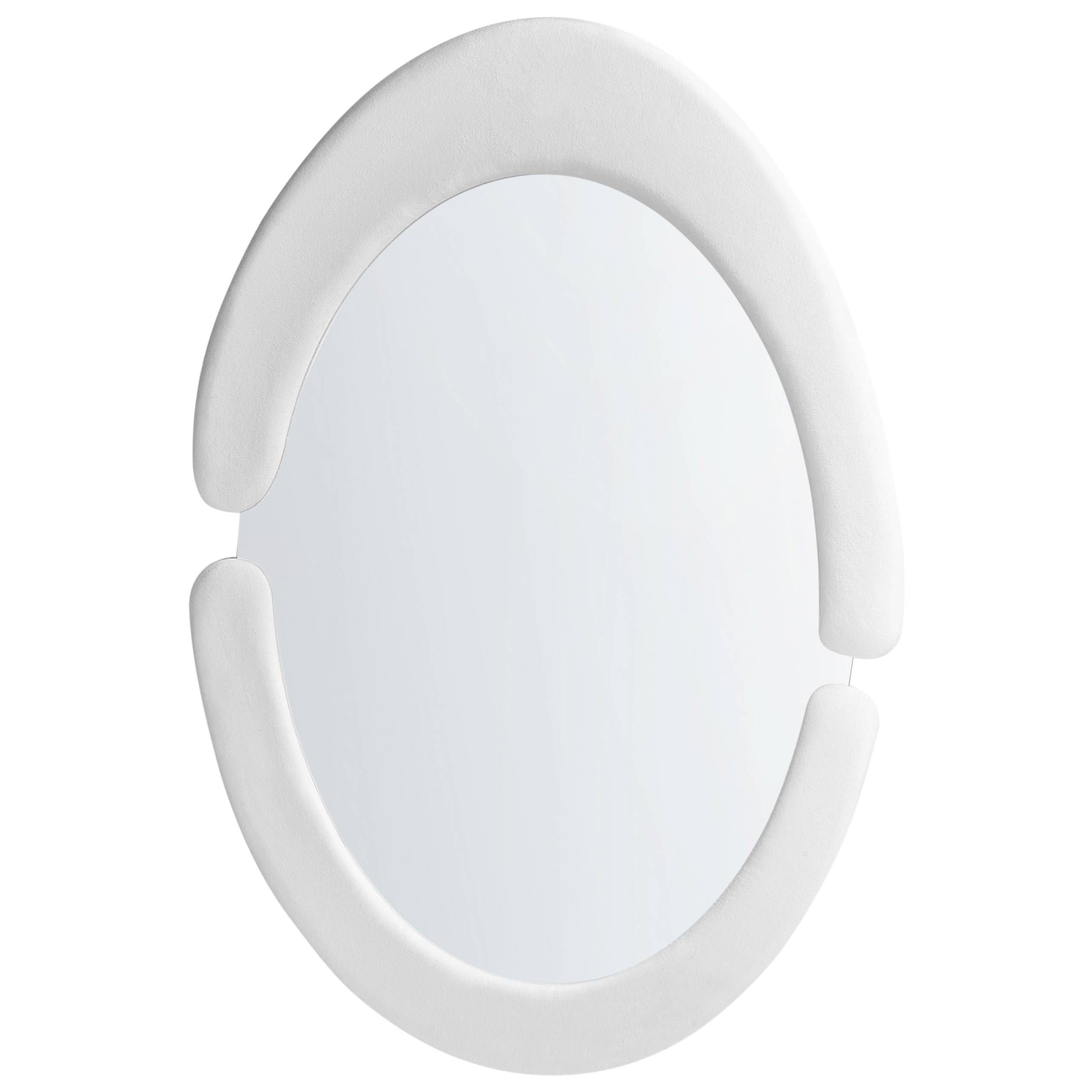 Beliani - Miroir Velours Blanc MASSAY - 53x3x90- Beliani - Image 4