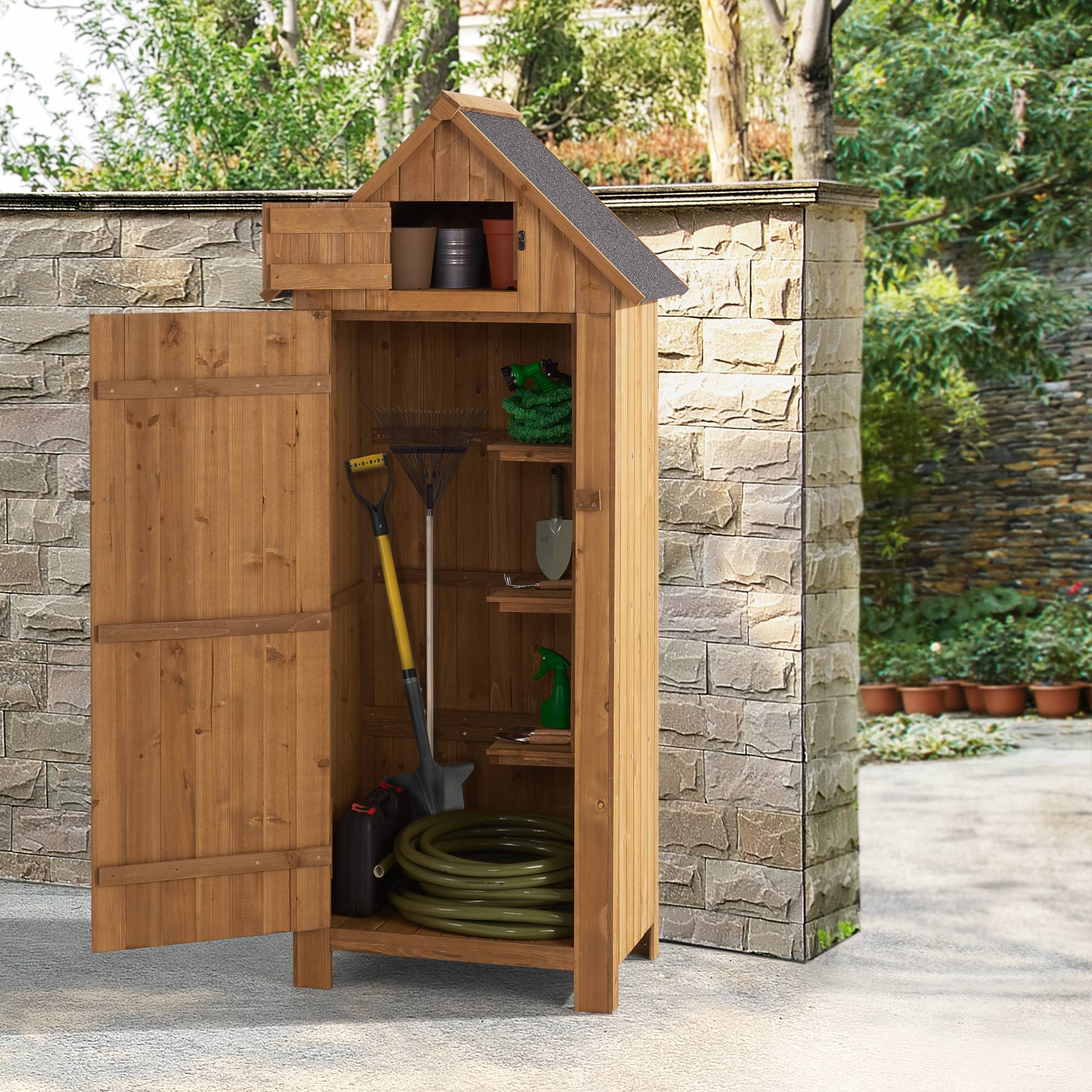 Cobertizo de Jardín con Techo de Betún Ottrott para Leña de Madera 179 x 77 x 54 cm [en.casa] - Imagen 2