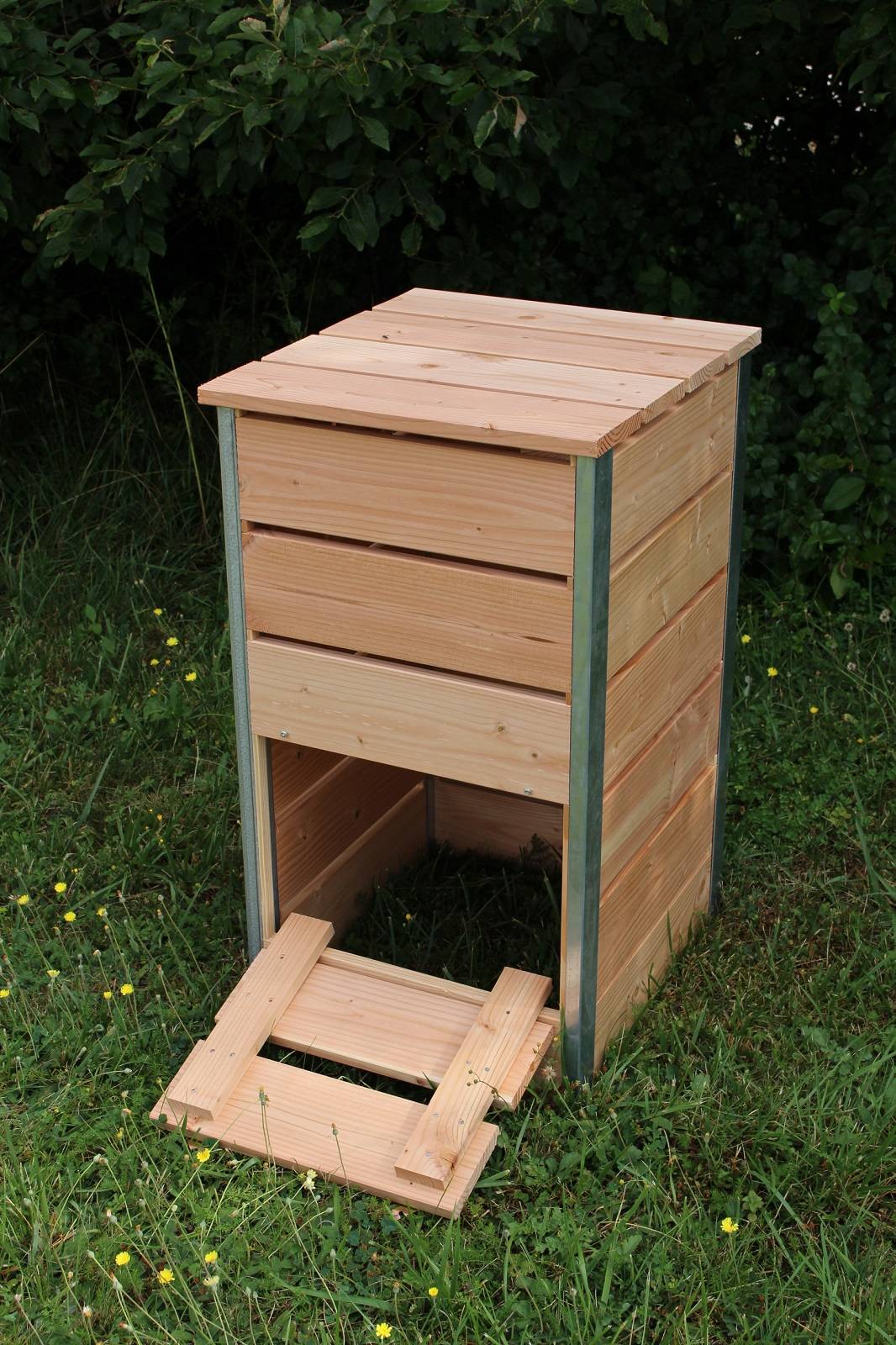 Mon Petit Potager - Composteur en bois Douglas 148L STEEL - 50 x 45 x 82 cm - Epaisseur 19mm - mon PETIT POTAGER - Image 2