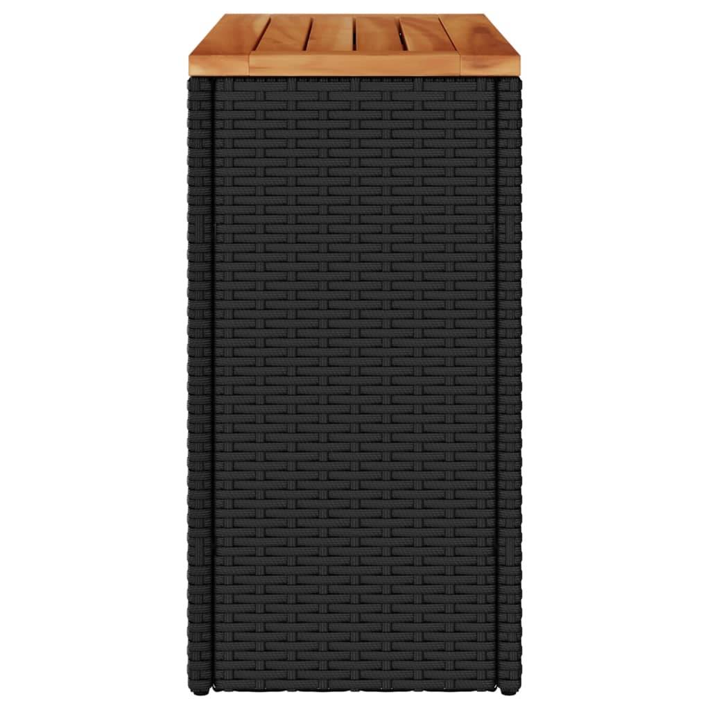Maison Chic - Table d'extérieur - Table d'appoint de jardin - Table de jardin dessus en bois noir 58x27,5x55 cm - Image 6