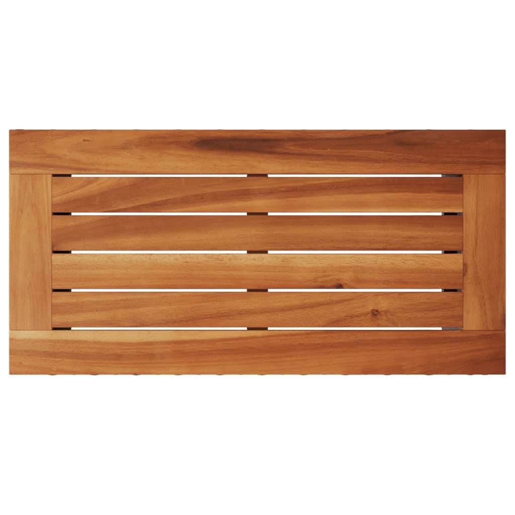 Maison Chic - Table d'extérieur - Table d'appoint de jardin - Table de jardin dessus en bois noir 58x27,5x55 cm - Image 8