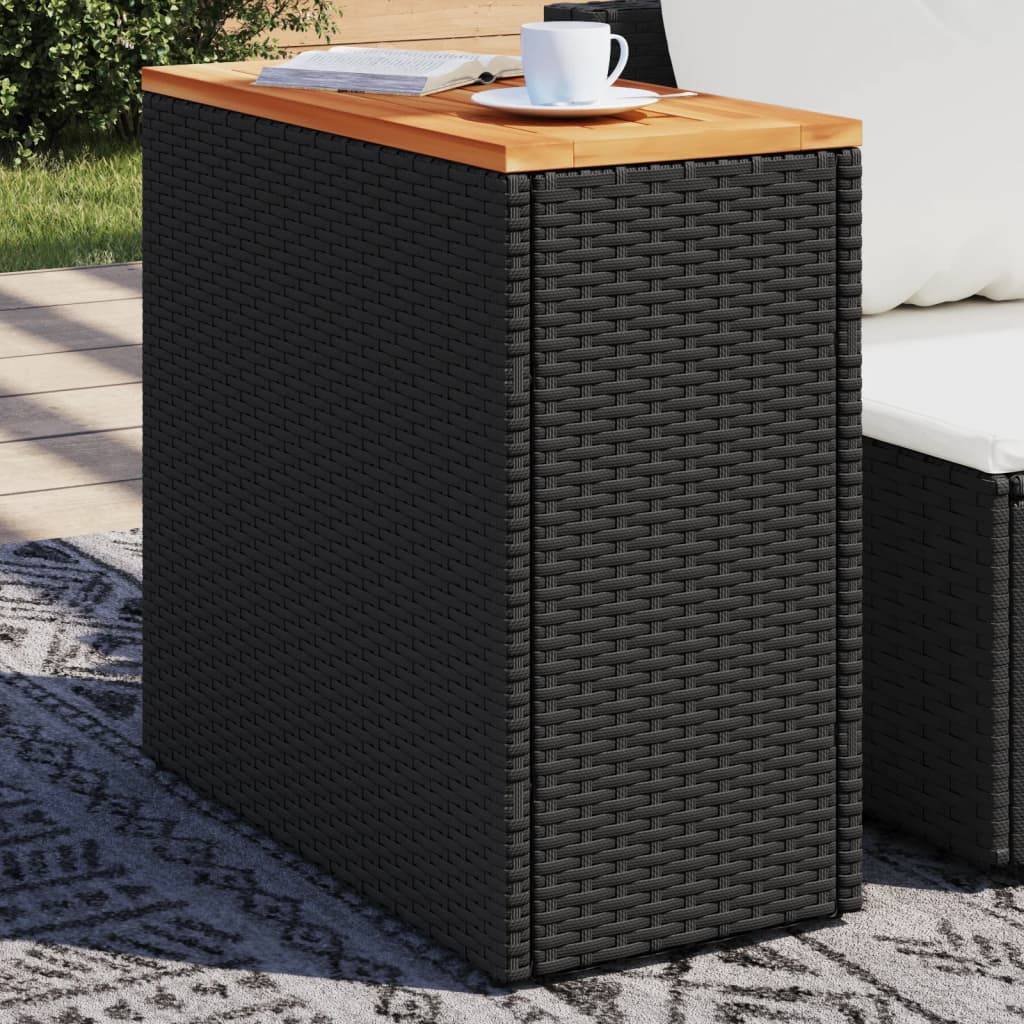 Maison Chic - Table d'extérieur - Table d'appoint de jardin - Table de jardin dessus en bois noir 58x27,5x55 cm - Image 2