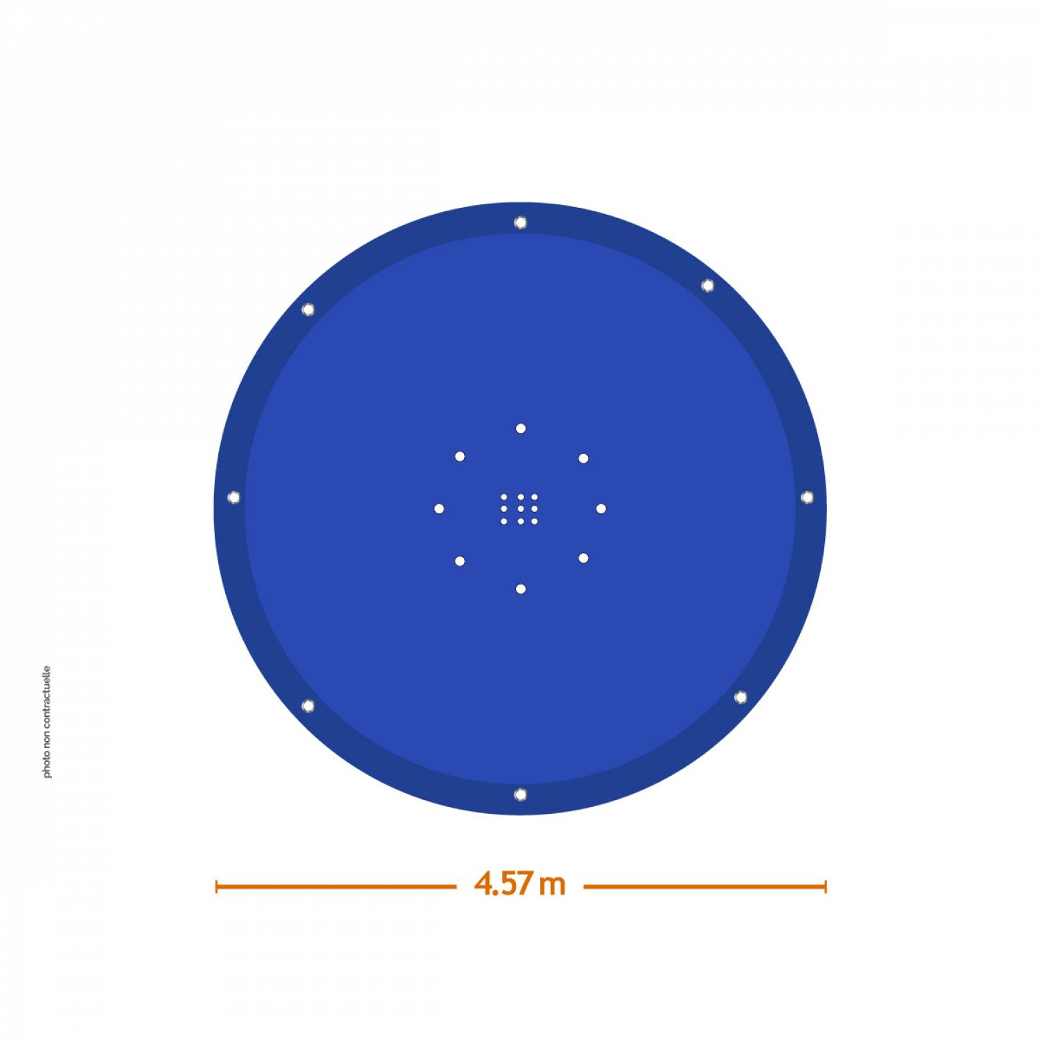 Linxor - Bâche de protection réversible 4 saisons pour piscine hors sol - Ronde 4,57 m - 150 gsm - Bleu et gris - Linxor - Imagen 2