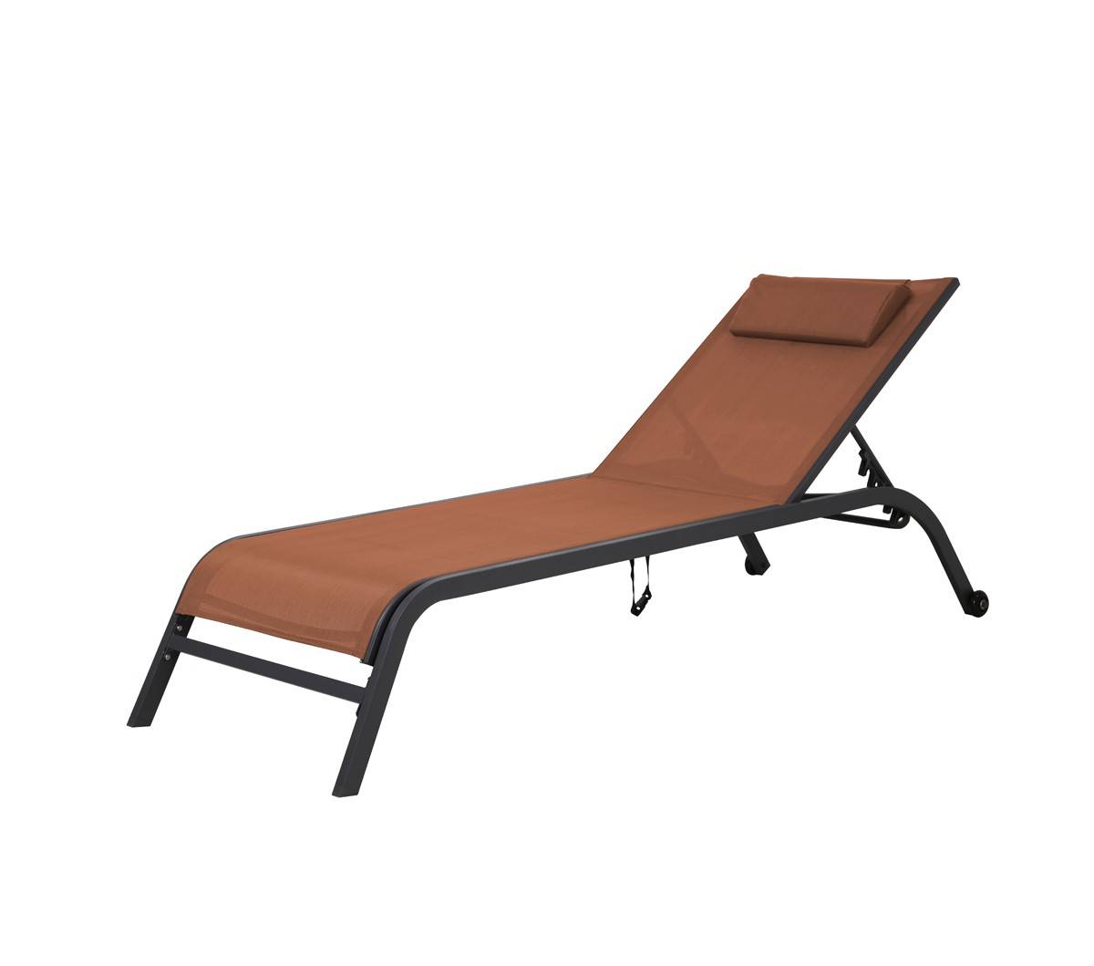 Transat de jardin en acier  terracotta  GOZO - Imagen 5