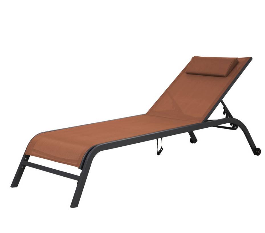 Transat de jardin en acier  terracotta  GOZO - Imagen 4