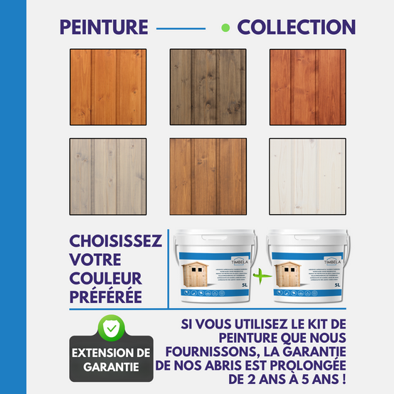 Timbela - Abri de jardin en bois l239xL144xH200 cm /2.63 m² avec sol traité et porte verrouillable de haute qualité - 19 mm d’épaisseur - Timbela M310F+M310G - Imagen 9