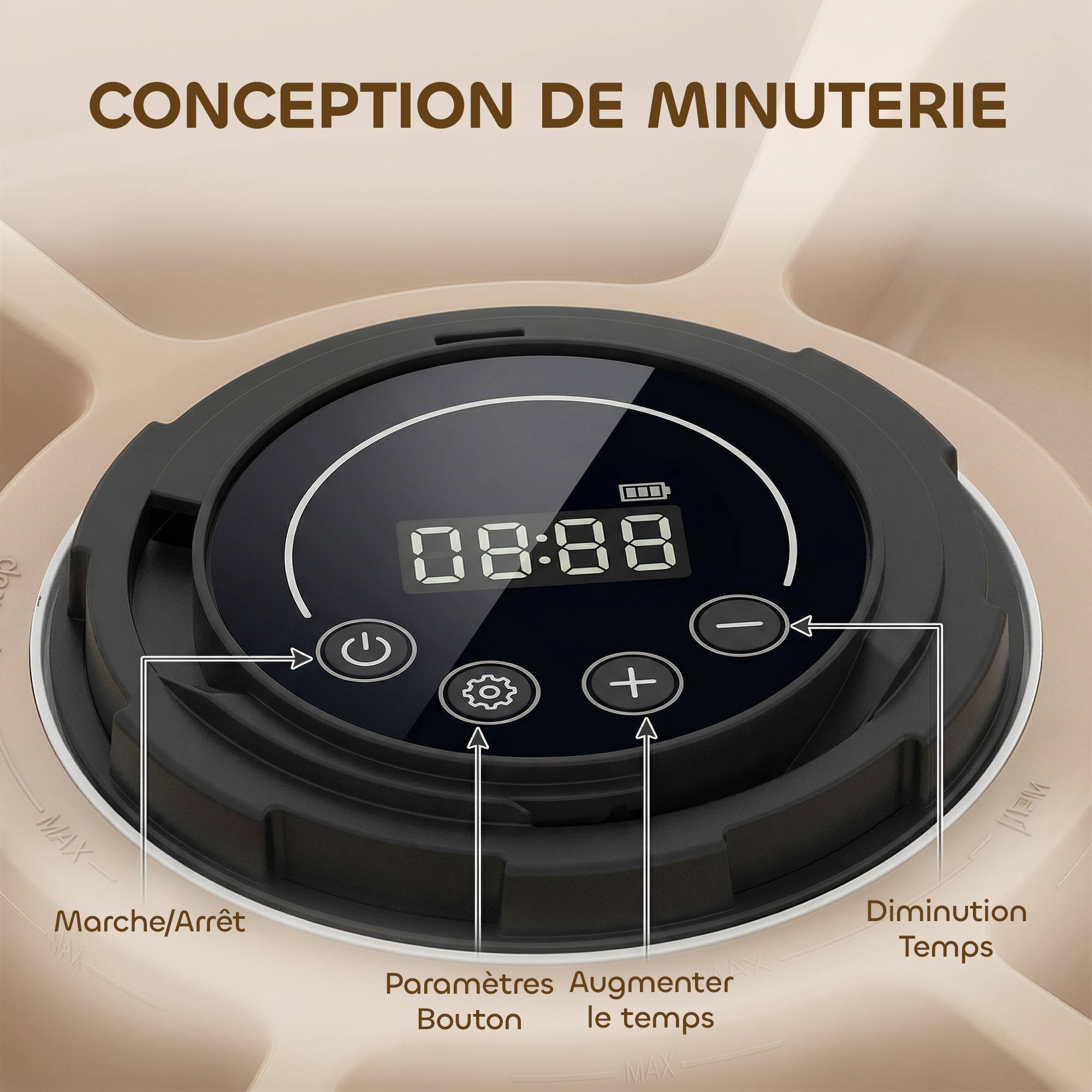 Distributeur de Nourriture pour Animaux de Compagnie Distributeur Automatique 6 portions 31,5 x 31,5 x 8,3 cm blanc - Image 9