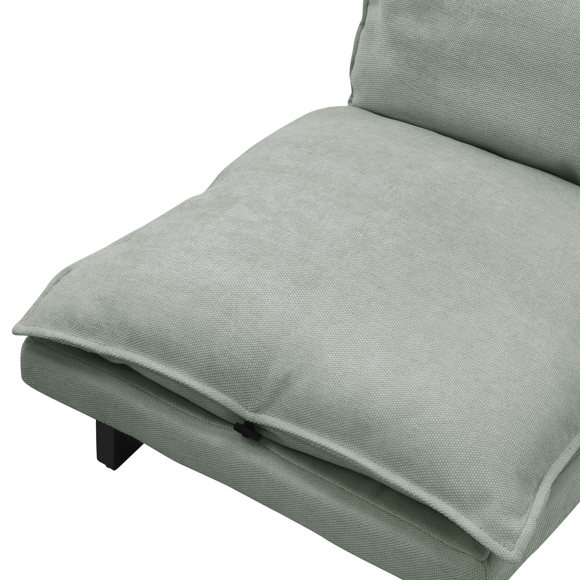 Ml-Design - Fauteuil de relaxation de sol gris-vert revêtement en lin rembourrage doux en polyester et structure robuste en acier dossier inclinable 5 positions - Image 5