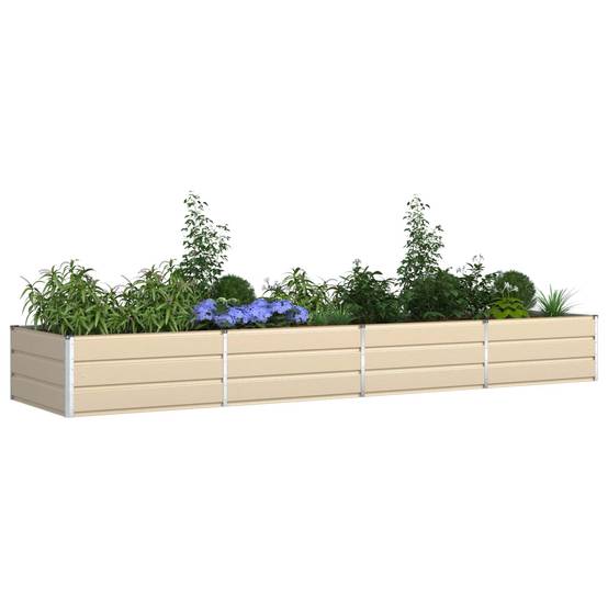 Bac de Plantation Géant Acier Galvanisé 385x100x45 cm Ivoire - ComfortXL Outdoor Living - Image 3