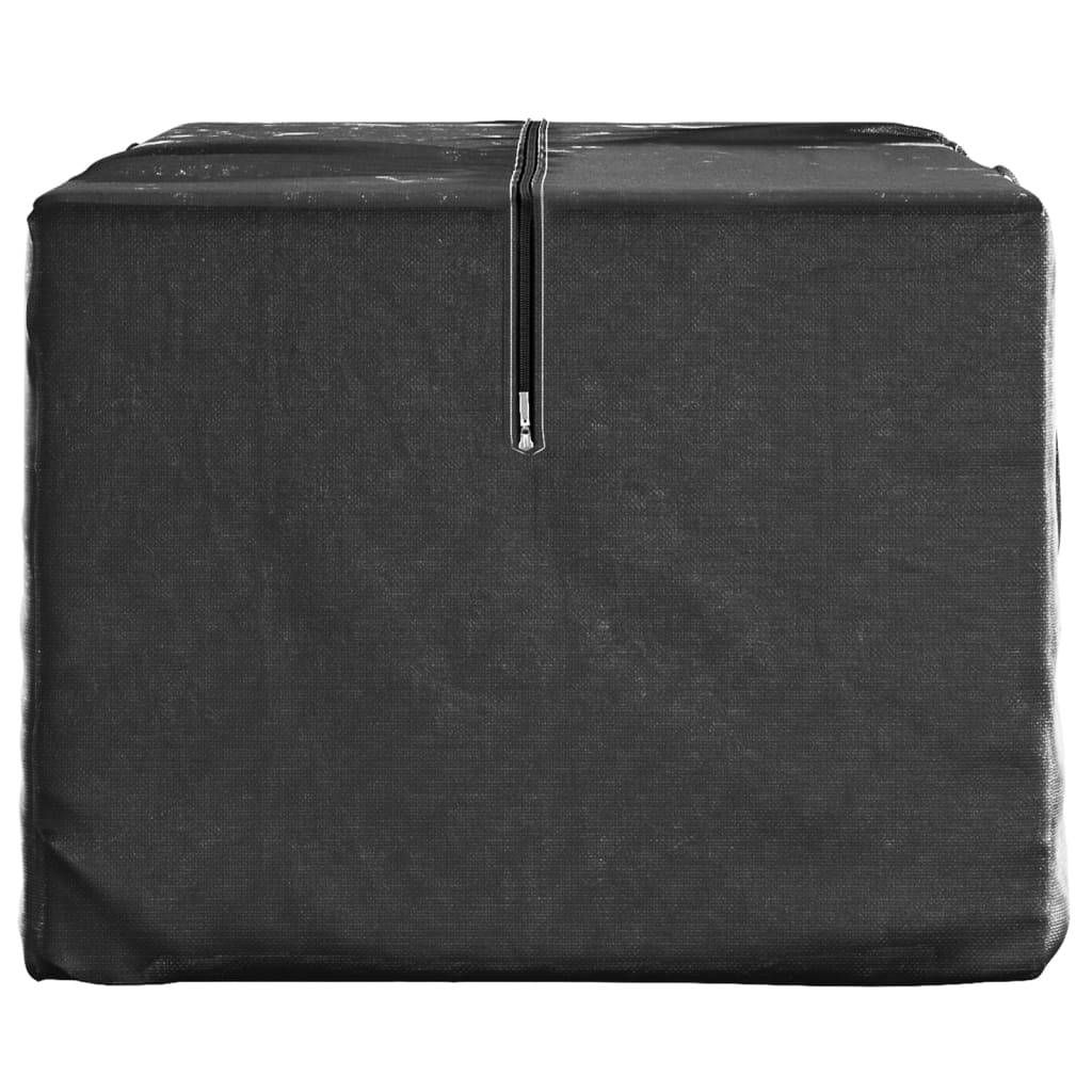 Lot de 2 Grands Sacs Rangement pour Coussins Extérieur PE Imperméable avec Poignées Noir 150x75x75 cm – ComfortXL Outdoor Living - Image 4