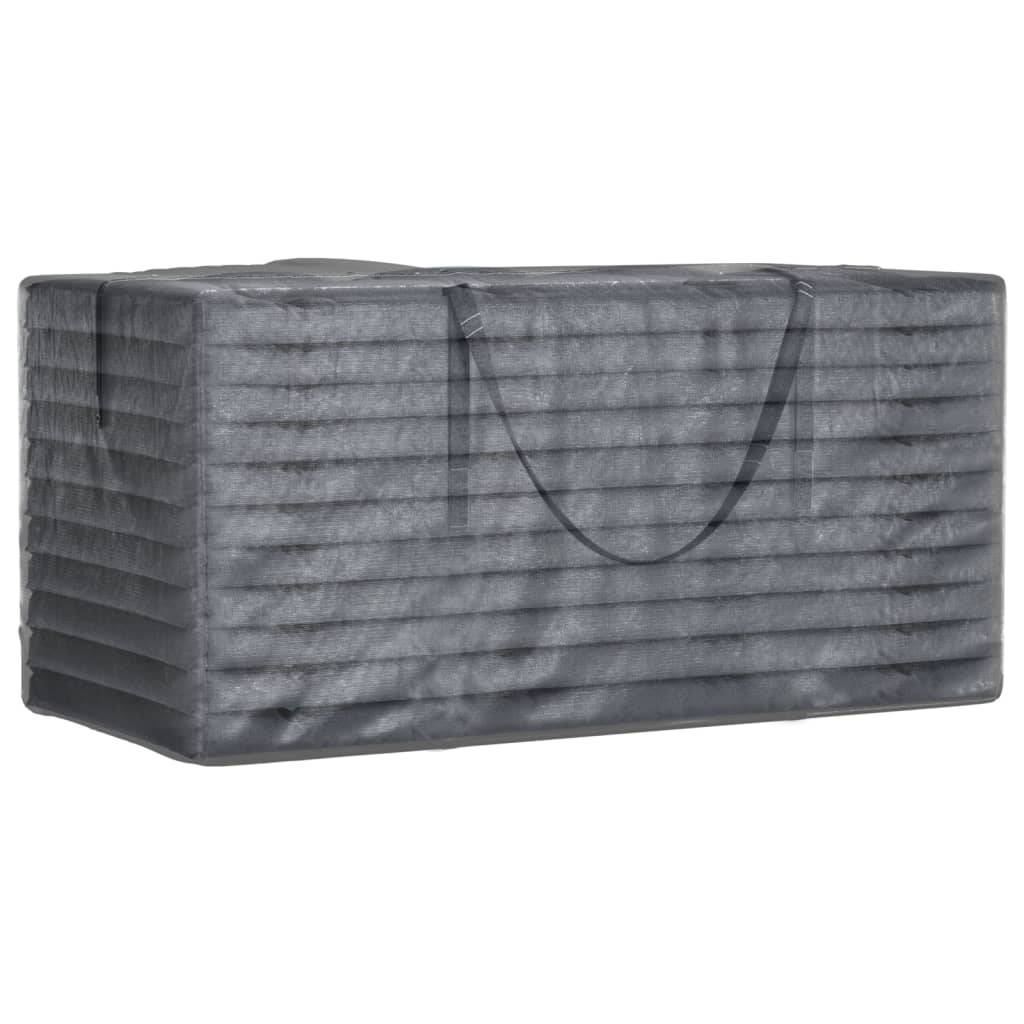 Lot de 2 Grands Sacs Rangement pour Coussins Extérieur PE Imperméable avec Poignées Noir 150x75x75 cm – ComfortXL Outdoor Living - Image 6