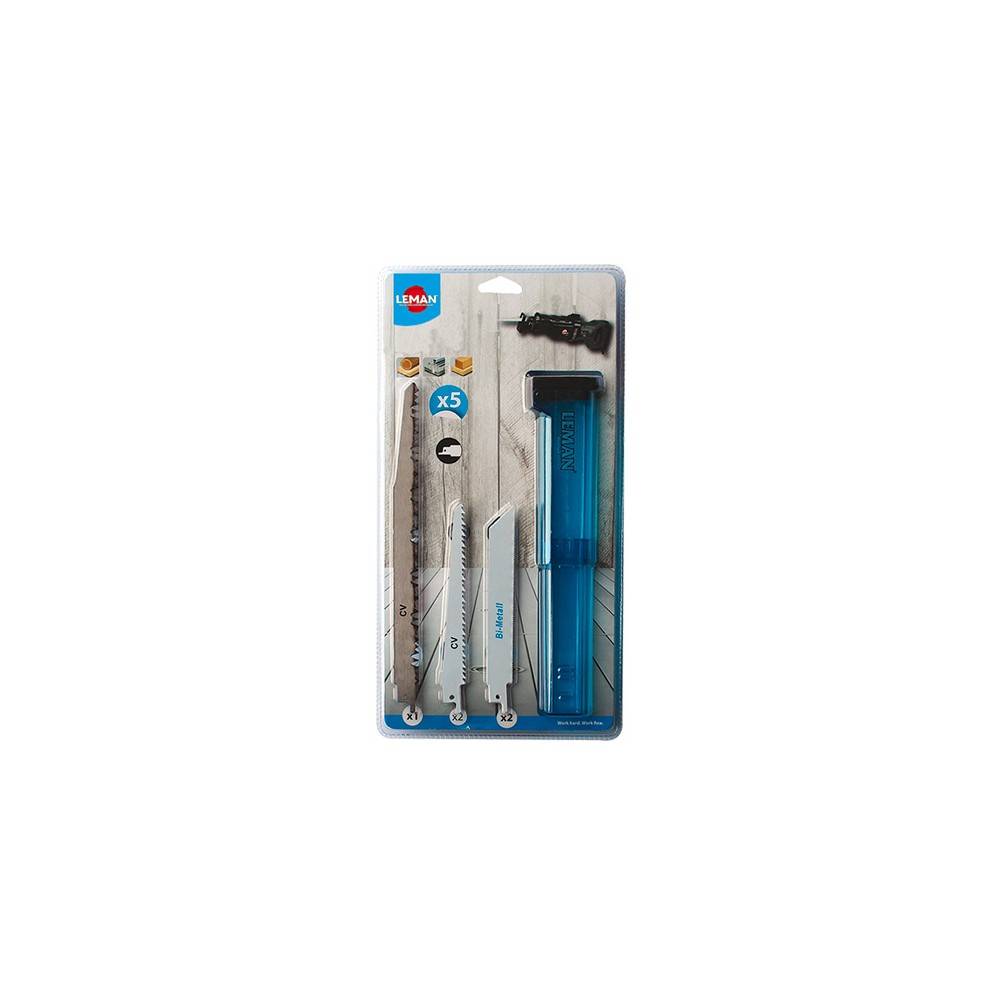 Assortiment de 5 lames de scie sabre pour bois et métal - LEMAN - 7750.05 - Imagen 1