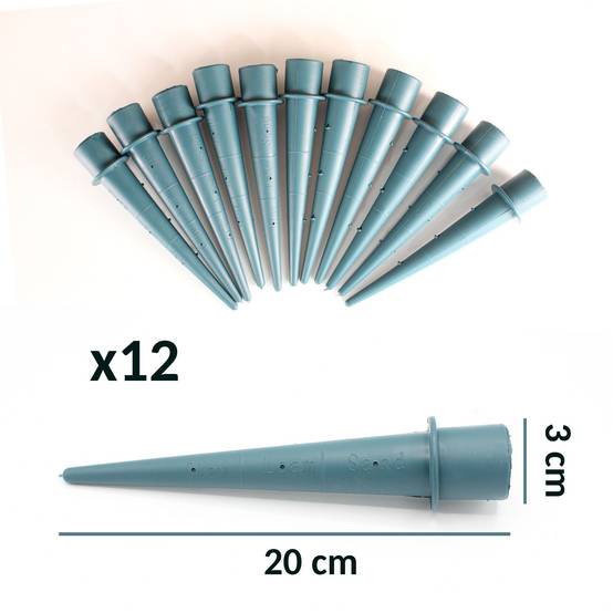 Lot de 12 Cônes d'Arrosage - Kit d'Irrigation Autonome - Pots Fleurs, Plantes et Jardin - Image 6