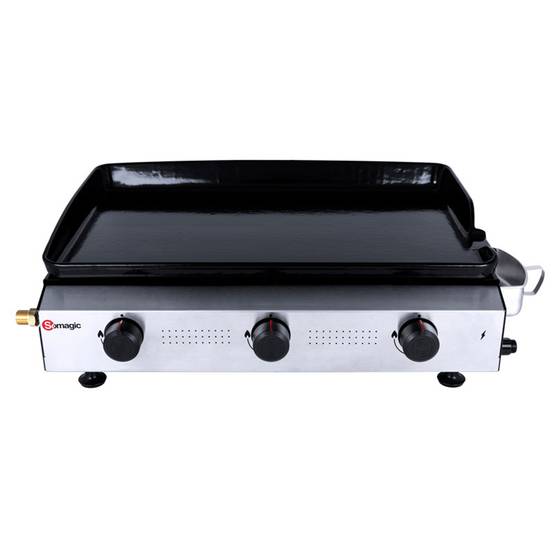 Somagic - Plancha à gaz avec cuve et bâti en acier laqué - SOMAGIC - Métal/Inox - Argent - Image 2
