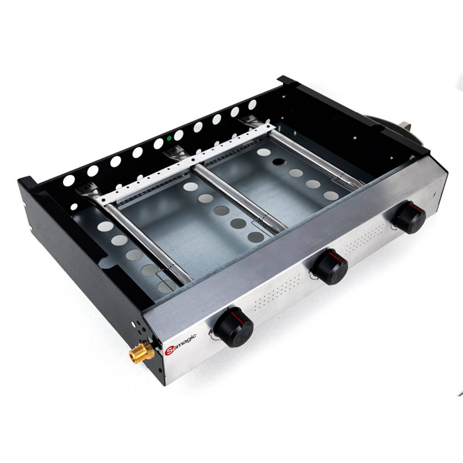 Somagic - Plancha à gaz avec cuve et bâti en acier laqué - SOMAGIC - Métal/Inox - Argent - Image 4