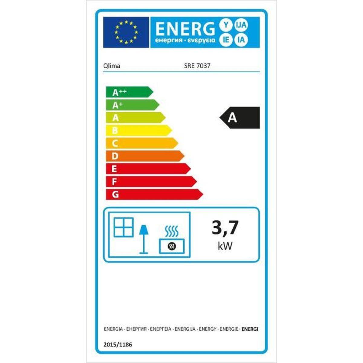 Poêle à pétrole électronique 3700 W, mode SAVE, détecteur CO₂, sécurité basculement, programmateur 24 h - Qlima - Image 2