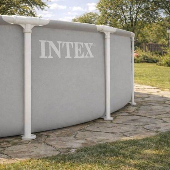 Intex - Kit Piscine hors sol tubulaire INTEX - Pris Frame - 366 x 99 cm - Ronde (Pompe, cartouche et échelle) - 26716ND - Image 4