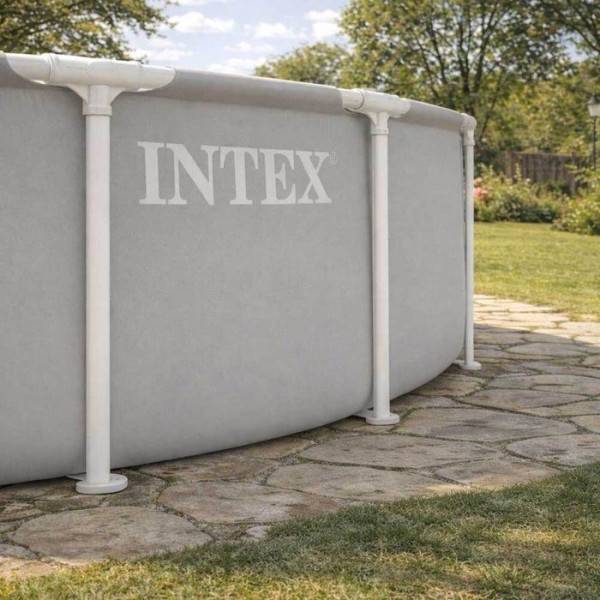 Intex - Kit Piscine hors sol tubulaire INTEX - Pris Frame - 366 x 99 cm - Ronde (Pompe, cartouche et échelle) - 26716ND - Image 4