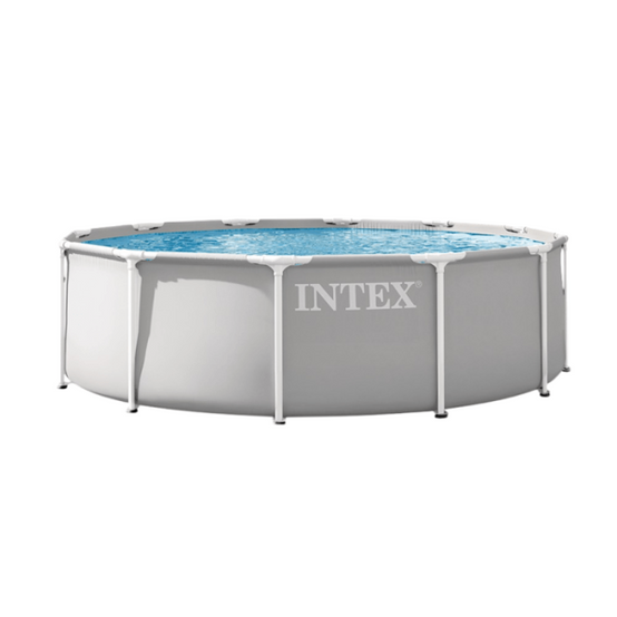 Intex - Kit Piscine hors sol tubulaire INTEX - Pris Frame - 366 x 99 cm - Ronde (Pompe, cartouche et échelle) - 26716ND - Image 1