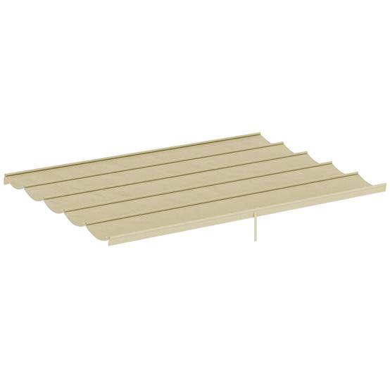 Toile de toit polyester pour pergola rétractable protection ombre respirant 350x260cm Beige - ComfortXL Outdoor Living - Image 2