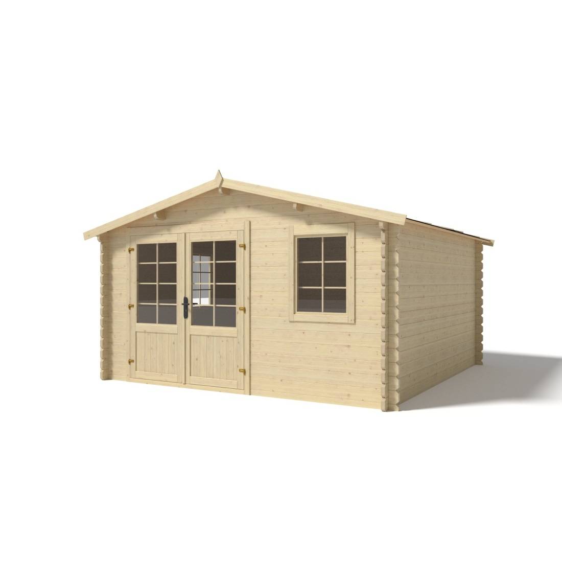 Altanka - Abri de jardin en bois - 16m2 - 4x4m - Ep. 40mm - Couleur: naturel - DOM371 - ALTANKA - Imagen 1