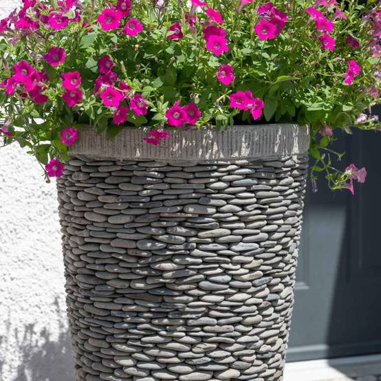 Wanda COLLECTION - Pot bac jardinière conique galet 80cm jardin extérieur zen - Image 5