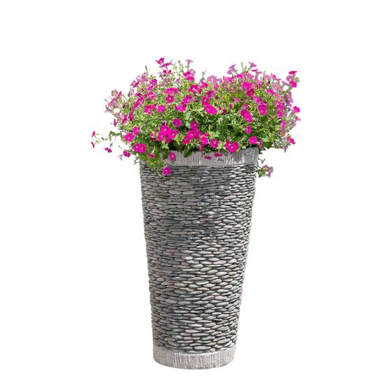 Wanda COLLECTION - Pot bac jardinière conique galet 80cm jardin extérieur zen - Image 1