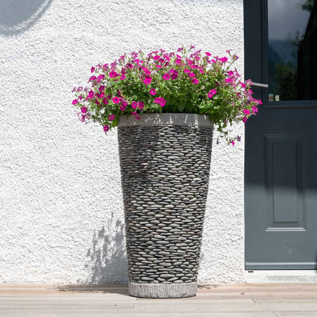 Wanda COLLECTION - Pot bac jardinière conique galet 80cm jardin extérieur zen - Image 2