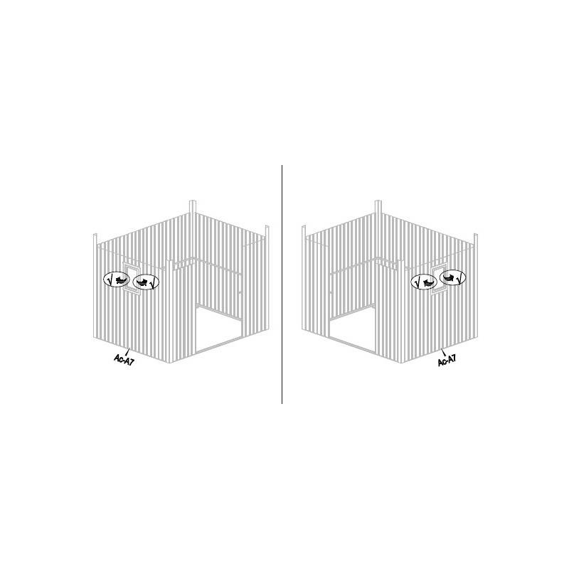 X-Metal - Abri de jardin 6,76m² acier galvanisé toit plat Kosto avec kit d'ancrage X-Métal gris - Image 5