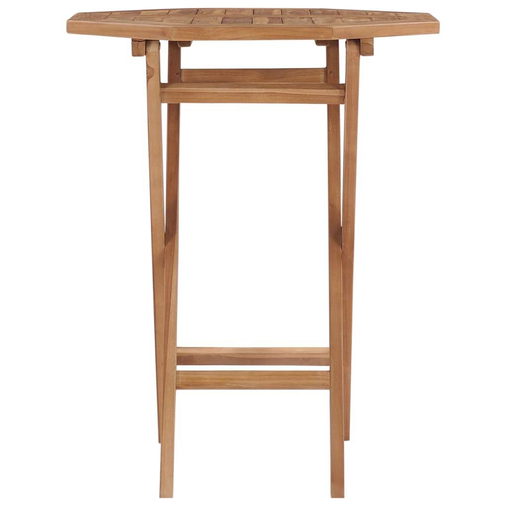 Table pliable jardin bois de teck 60 x 60 x 75 cm, Poids :8.9kg - PANGIVO - Image 3