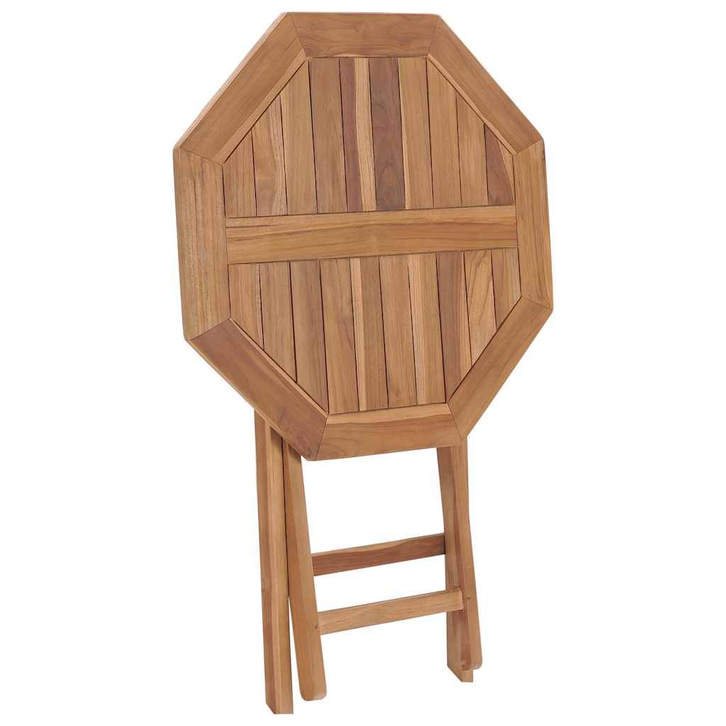 Table pliable jardin bois de teck 60 x 60 x 75 cm, Poids :8.9kg - PANGIVO - Image 4