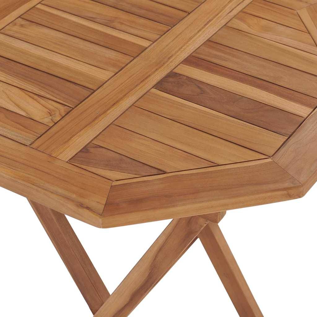 Table pliable jardin bois de teck 60 x 60 x 75 cm, Poids :8.9kg - PANGIVO - Image 5