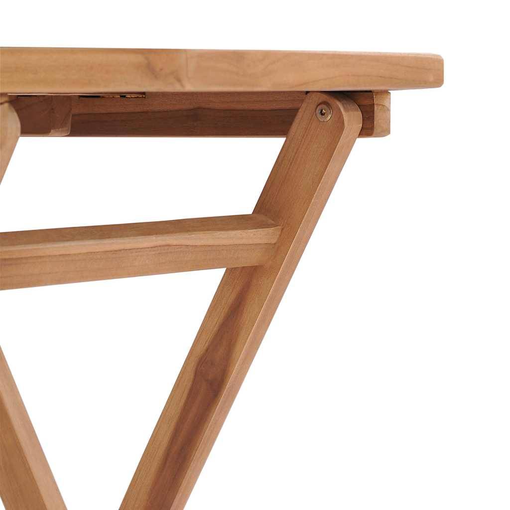 Table pliable jardin bois de teck 60 x 60 x 75 cm, Poids :8.9kg - PANGIVO - Image 6