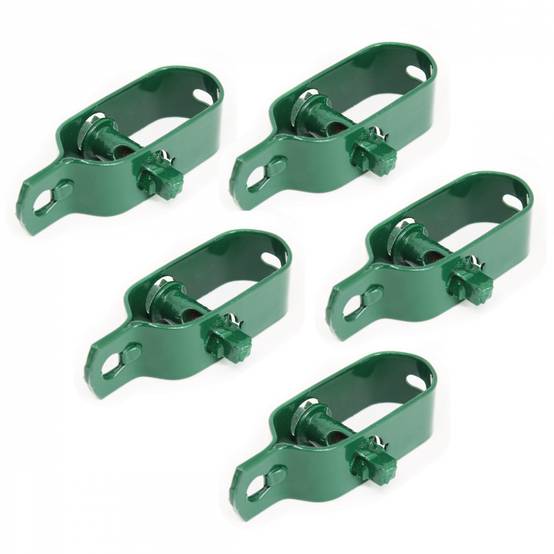 Lot de 5 tendeurs en acier galvanisé plastifié N°3 pour fil de grillage ou autre - Vert - Linxor - Image 1