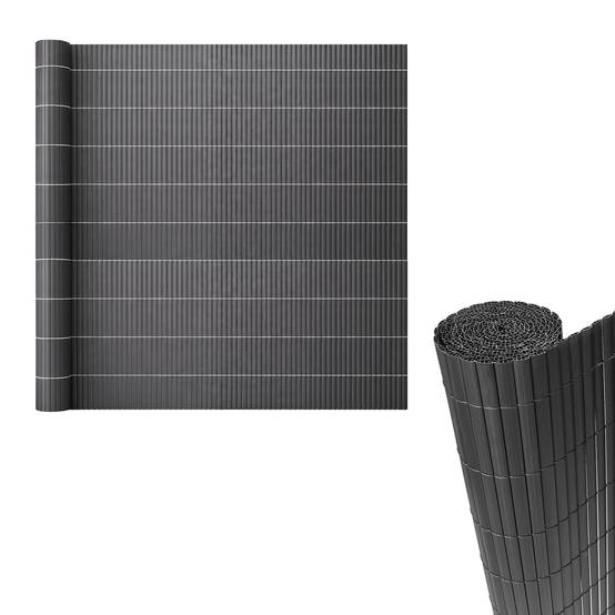 Casa.Pro - Canisse brise-vue en PVC Cefalu 100 x 400 cm 16 mm anthracite casa.pro - Image 2