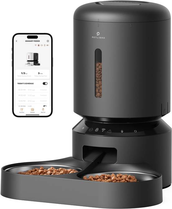 Petlibro Granary Distributeur de croquettes automatique WiFi double Noir - Image 1